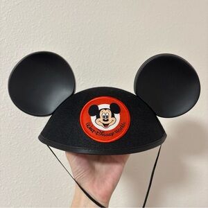Walt Disney World Mickey Mouse Ears Felt Hat Elastic Band Adult Size Authentic